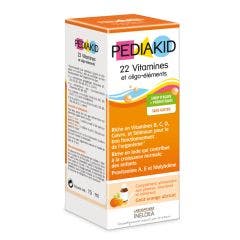22 Vitamins & Trace-elements Syrup Orange Apricot Flavour 250ml Pediakid