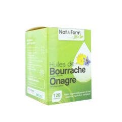 NAT&FORM Organic Borage & Evening Primrose Oil 120 Capsules Nat&Form