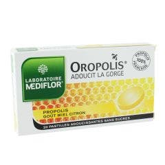 Mediflor Oropolis Throat Softening Lozenges X 20 20 pastilles Gout Miel Citron Mediflor
