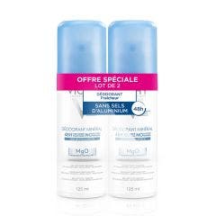 Mineral Deodorant 48h Aluminium Salt Free Sensitive Skins 2x125ml Déodorant Minéral Vichy