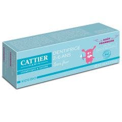 Organic Raspberry Kids Toothpaste 50ml Dentifrice 2-6 Years Old Cattier