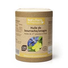 NAT&FORM Organic Borage & Evening Primrose Oil 120 Capsules Nat&Form