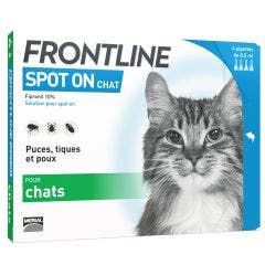 Spot On Cat 4 Pipettes / 4 Pipettes De 0.5ml Frontline