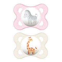 2 Anatomical Pacifiers 0-6 Months Collection Animals x2 2 à 6 mois Mam