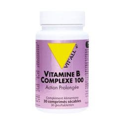 Vitamin B Complexe 100 Action Prolonged 30 Tablets + 30 comprimés Vit'All+