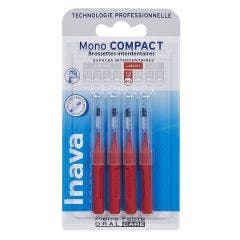 Mono Compact Interdental Brushettes 1.5mm Red X4 Inava