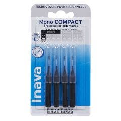 Interdental Brushes 0.6mm Black X4 Mono Compact Inava