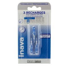 0.8mm Interdental Brushes Refills Blue X3 Inava