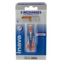 1.2mm Toothbrush Refills Orange X3 Inava