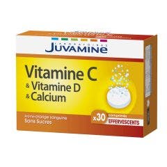 Fizz Vitamin C + D & Calcium 30 Effervescent Tablets Juvamine