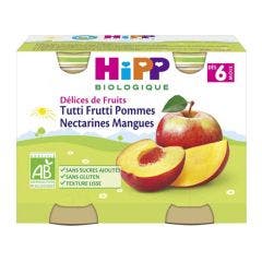 Delices De Fruits Tutti Frutti Apple Mango Nectarine From 6 Months Bio 2x190g Hipp