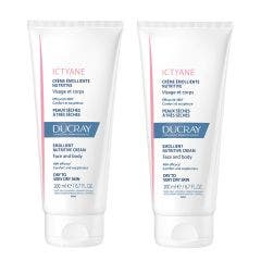 Emollient Nutritive Cream Face And Body Dry To Very Dry Skin 2x200ml Ictyane Ducray