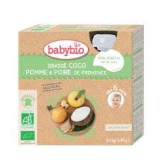 Gourde Brasse Au Lait De Coco Bio Des 6 Mois 4x85g Babybio