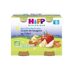 Mon Diner Bonne Nuit Organic Baby Food From 8 Months 2x190g Hipp