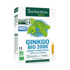 Organic Gingko 2000 x 20 Ampulas Santarome