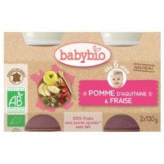 Baby Bio With Fruit From 6 Months 2x130g Fruits Babybio