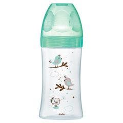 Glass Anti Colic Baby Bottle Flow 3 0 To 6 Months Green Birds 270ml Dodie