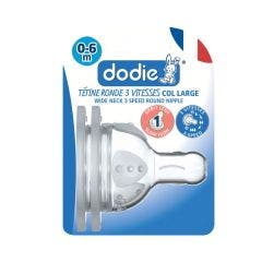 Sensation+ Flat Teat Large Neck 0-6 Months (batch 2 Teats) - 1 Dodie