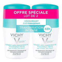 Deodorant Anti Perspirant Roll On 2 X Sensitive Skin 2x50ml Déodorant Roll-on Peaux Sensibles Vichy
