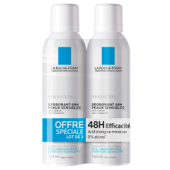 Physiological Spray Deodorant 24h 2x150ml Déodorants Physiologiques Peaux sensibles La Roche-Posay