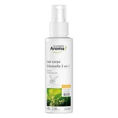 Lait corps 2 en 1 à la Citronelle Bio 100ml Le Comptoir Aroma