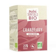 Organic Cramberry 20 capsules Nutri'sentiels Urinary Comfort Nutrisante