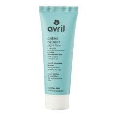Night cream with organic safflower oil 50ml Dry and sensitive skin Avril