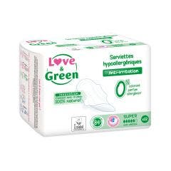 Super 12 Serviettes Anti-irritations Anti-irritations Love&Green