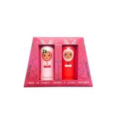 Giftboxes Duo Glitter Red Delux Perfumed Lip Balms 2x3g Inuwet