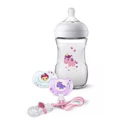 Kit Biberon Sucettes et attache-sucette Natural Avent
