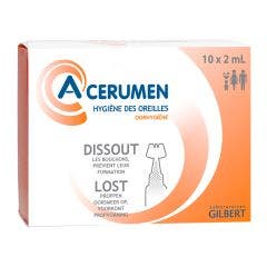 A Cerumen Solution For Ears Unidoses X10 2ml Hygiène des oreilles A-Cerumen