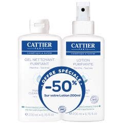 Purifying Cleansing Gel + Lotion 2x200ml Cattier