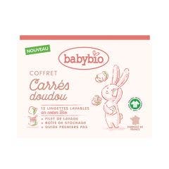 Giftboxes Carres Doudou Bioes 12 Wipes + Washing Net Babybio