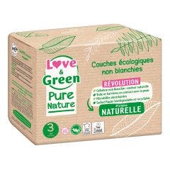 Eco-friendly nappies x 42 Pure Nature Size 3 Love&Green