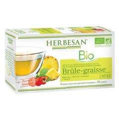 Organic Green Mate Fat Burning Infusion 20 sachets Saveur ananas Herbesan