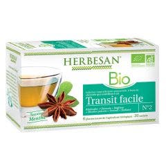 Chicory Easy Transit Organic Infusion 20 teabags Mint Flavour Herbesan
