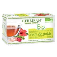 Organic Mate Weight Loss Infusion 20 teabags Raspberry Flavour Herbesan