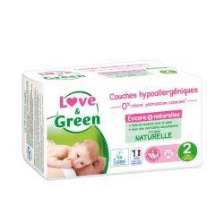 Couches hypoallergéniques Taille 2 x44 3 à 6kg Love&Green