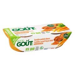 Petits Plats Bébé Bio 2x190g Carotte patate douce lentilles corail façon Dahl Dès 10 mois Good Gout