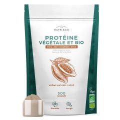 Protéine Végétale Bio 500g 4 Sources de Protéines Goût Cacao Vegan NUTRI&CO