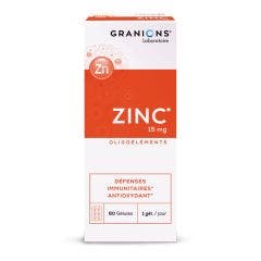 Zinc 60 Gelules Defenses Immunitaires 15mg Défenses immunitaires Granions