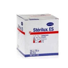 Sterile Non Woven Compresses 7.5x7.5cm 50 Sachets/2 Compresses Medicomp 50 Sachets De 2 Sterilux ES Hartmann