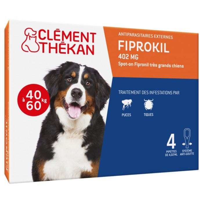 Fiprokil duo - Antiparasitaire chien moyen 10-20kg- 4 pipettes - CLEMENT  THEKAN