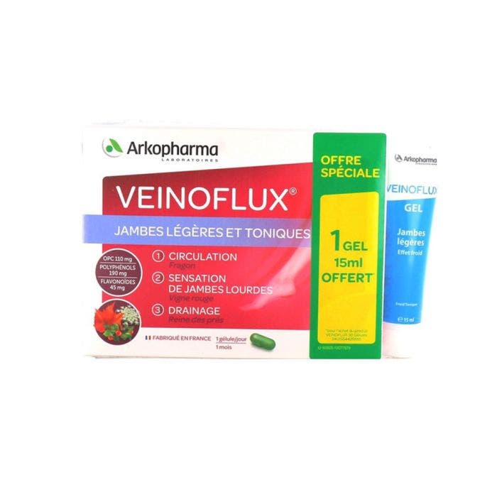 Food Supplements Light Feet + Gel cold effect free Veinoflux Arkopharma