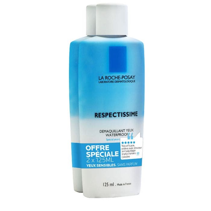 Waterproof Eye Makeup Remover Respectissime 2x125 ml La RochePosay