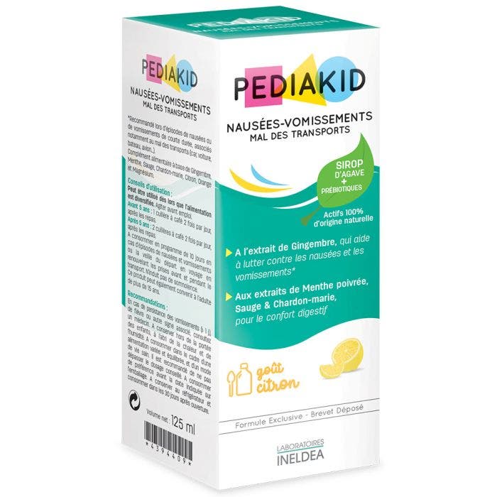 Syrup nausea vomiting travel sickness 125 ml pediakid 43 off