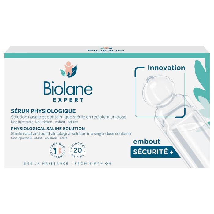 Serum Physiologique Bebe 20x5ml 20 unidoses de 5ml Expert Biolane