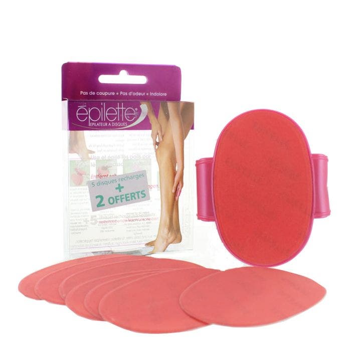 Epilette Hair Removal Discs + 5 Refills + 2 Free - Netline - Easypara Epilette Hair Removal Discs + 5 Refills + 2 Free - Netline - Easypara