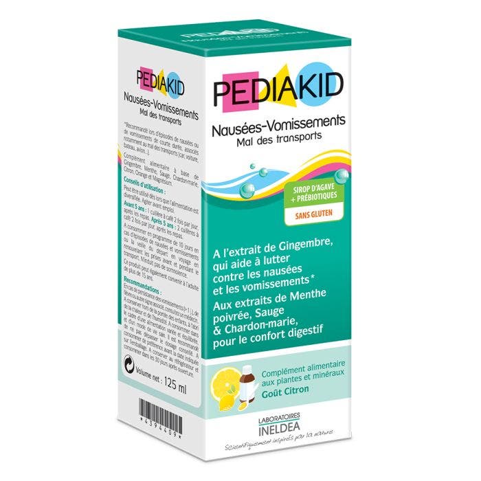 Syrup Nausea Vomiting Travel Sickness 125 ml Pediakid Easypara