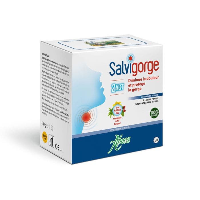 Salvigorge 2ACT 20 tablets ORL Aboca
